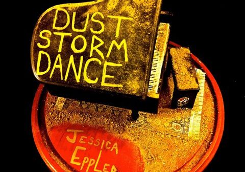 Dusty piano art with text and name.