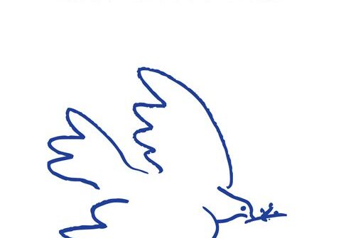 Drawing of a bird, film title text.