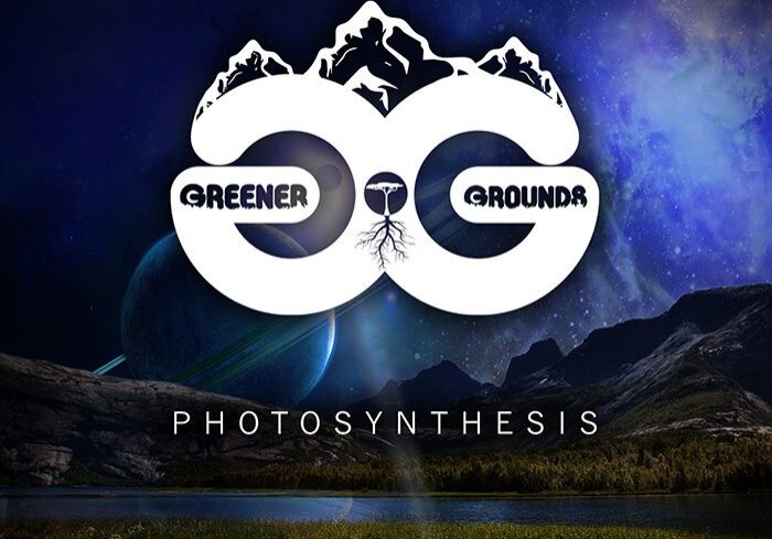 Mountain logo over landscape with "Photosynthesis" text.