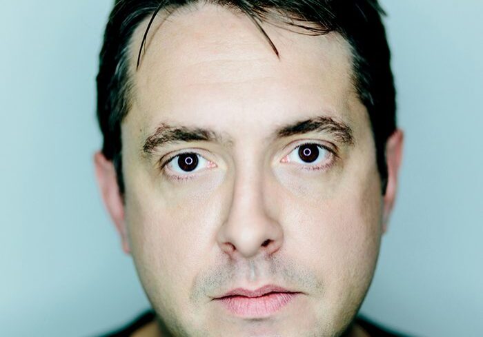 Portrait of a man, album cover design.