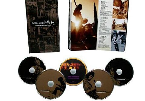 Jimi Hendrix box set with multiple CDs.
