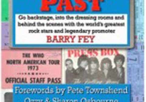 Backstage Past book cover with concert tickets.
