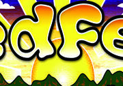 NedFest logo with sun and mountains.