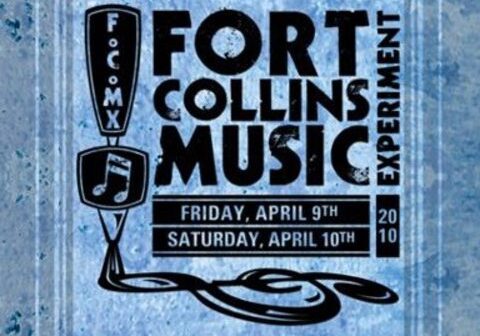 Fort Collins Music Experiment 2010 event poster.