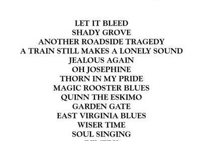 Concert setlist for The Black Crowes, 2013.