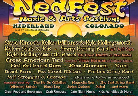 NedFest 2012 music festival poster, colorful design.