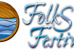 Logo of Folks Festival with waves.
