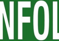 Kinfolk text on green background.