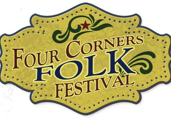 Four Corners Folk Festival decorative sign.