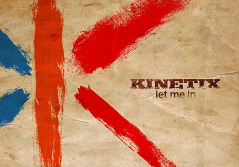 Abstract brushstrokes with "Kinetix Let Me In.