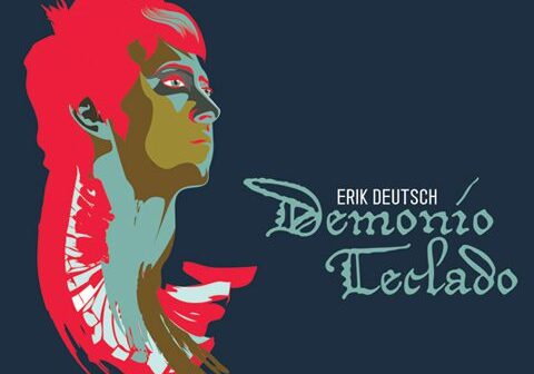 Colorful portrait with "Demonio Teclado" text.