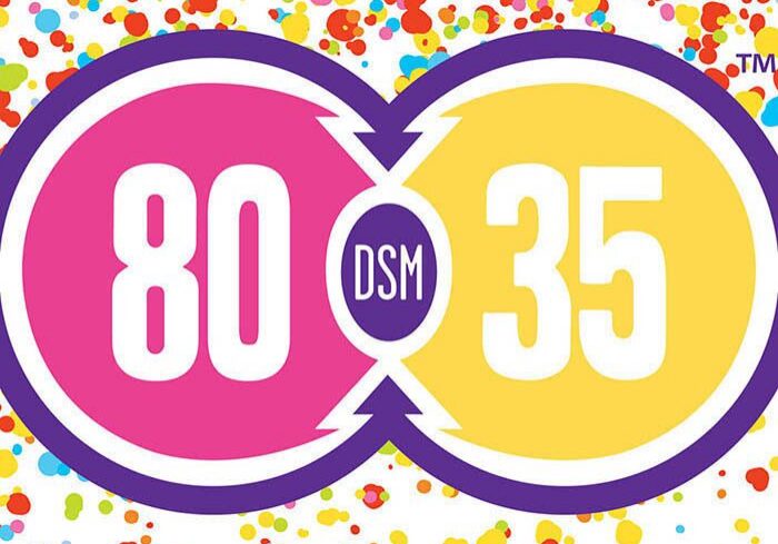 Colorful circles with "80/35 DSM" text.