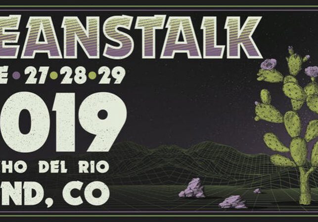 Beanstalk festival poster with cactus graphic.