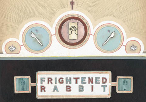 Frightened Rabbit album cover with abstract design.