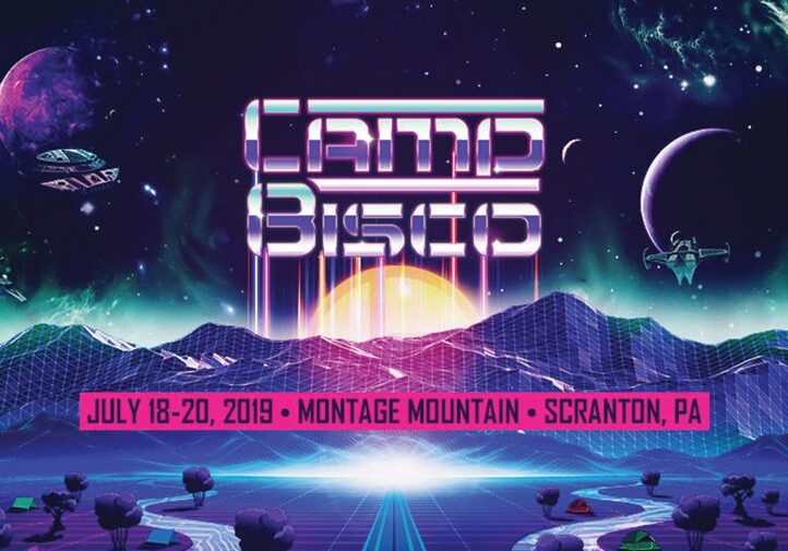 Futuristic Camp Bisco festival poster design.