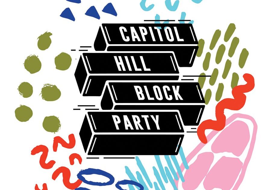 Capitol Hill Block Party colorful graphic design.