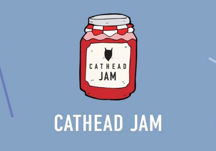 Jar illustration labeled "Cathead Jam".