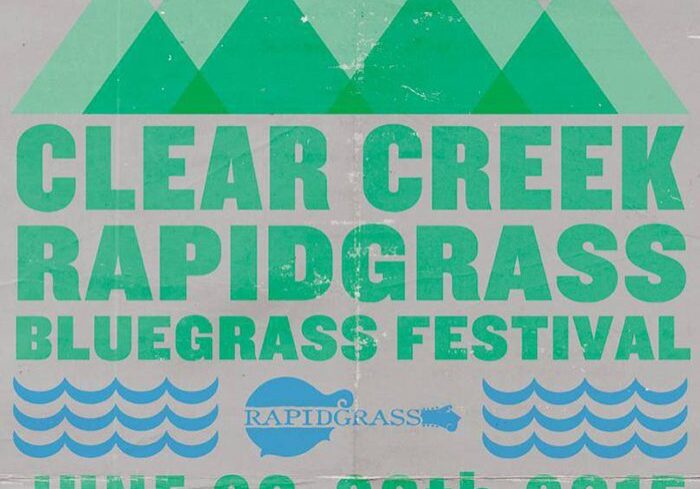 Clear Creek Rapidgrass Bluegrass Festival 2015 poster.