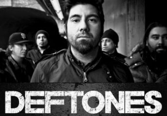 Band members in a black and white photo.
