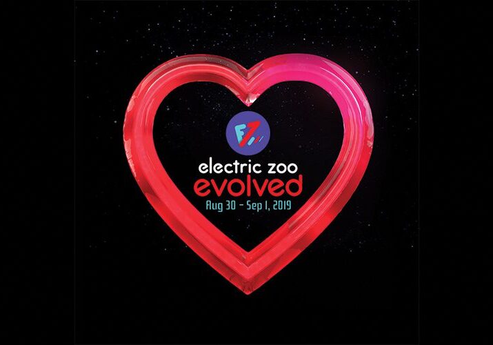 Heart-shaped Electric Zoo Evolved festival logo.