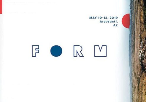 FORM event poster with abstract design.