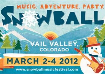Snowball Music Festival 2012 poster, Colorado.