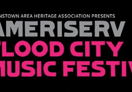 Flood City Music Festival logo on black.