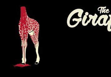 Headless giraffe with "The Giraffes return.