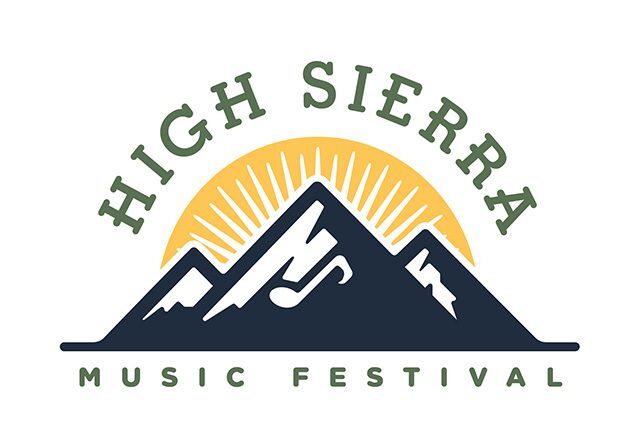 High Sierra Music Festival logo with mountains.