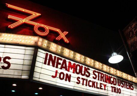 Fox Theater sign with concert lineup displayed.