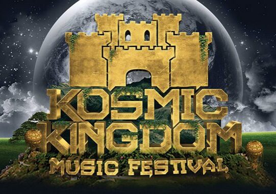 Kosmic Kingdom Music Festival logo with castle.