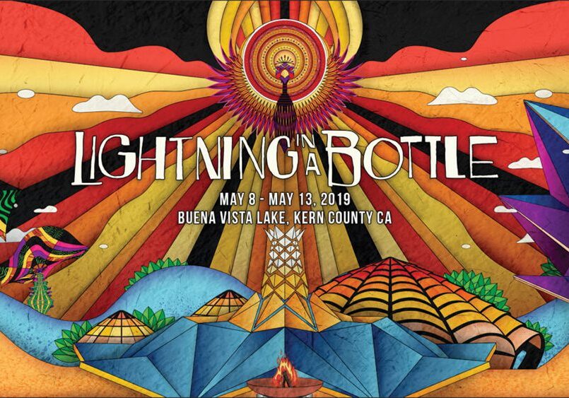 Festival poster with colorful abstract design.