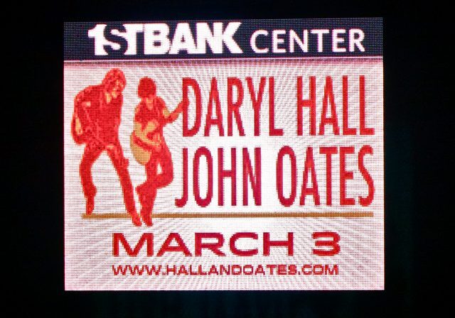 Concert poster for Daryl Hall and John Oates.