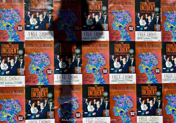 Posters of a band’s free show event.