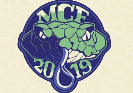 Snake logo with "MCF 2019" text.