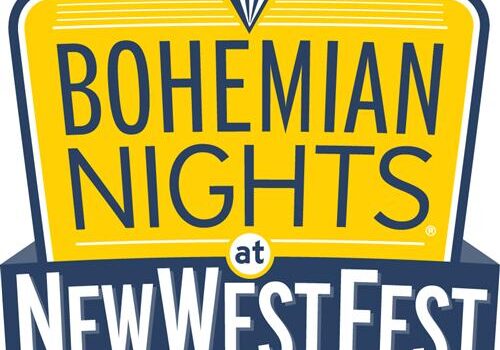 Bohemian Nights at NewWestFest logo design.