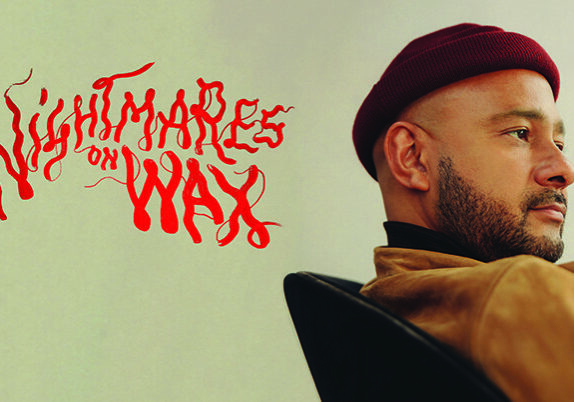 Man in hat beside "Nightmares on Wax" text.