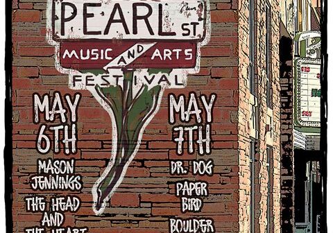 Pearl Street music festival poster illustration.