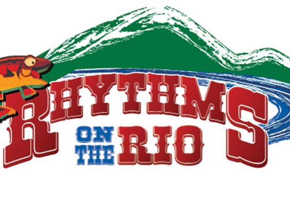 Rhythms on the Rio logo with fish.