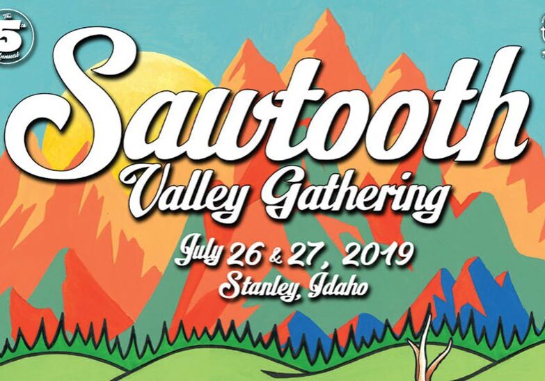 Colorful Sawtooth Valley Gathering event poster.