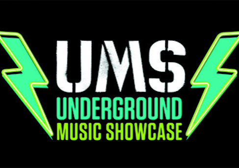 UMS Underground Music Showcase logo with lightning.