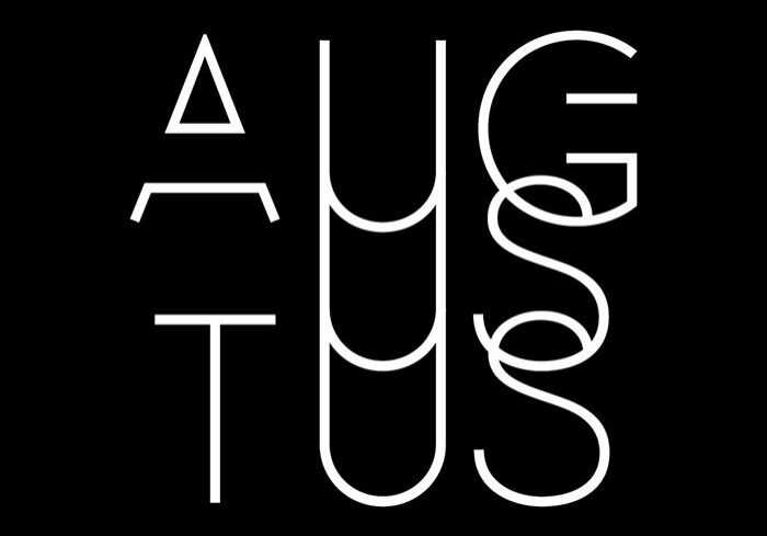 Stylized "Augustus" text on black background.