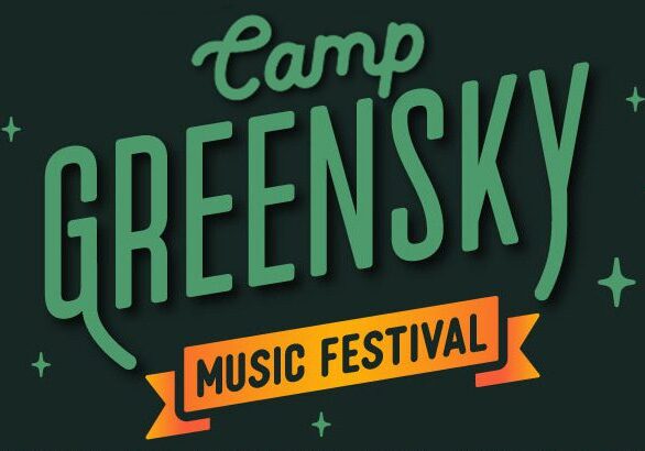 Camp Greensky Music Festival logo with campfires.