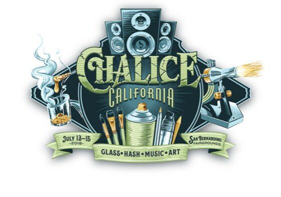 Chalice California festival poster with event details.