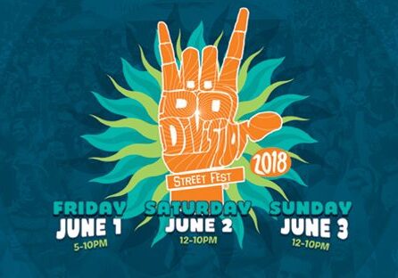 Festival poster with event dates and logo.