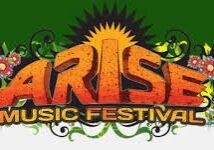 Arise Music Festival logo with floral design.