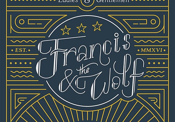 Francis & the Wolf vintage design illustration.