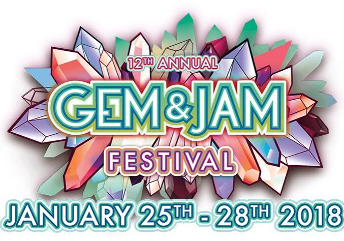 Colorful Gem & Jam Festival logo 2018.