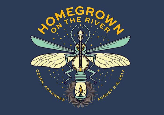 Firefly illustration with "Homegrown on the River.
