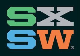 SXSW logo with colorful block letters.
